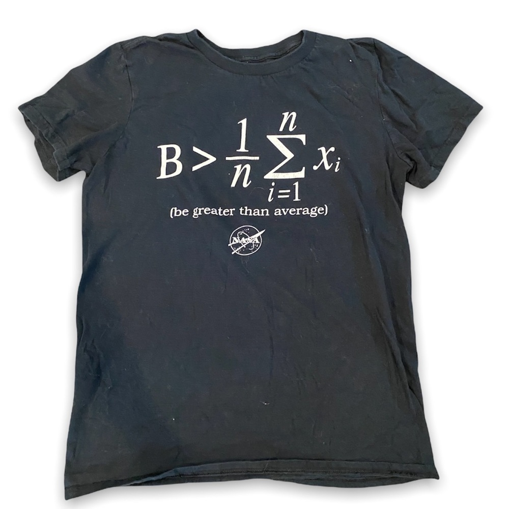Be greater than average NASA black tshirt very soft